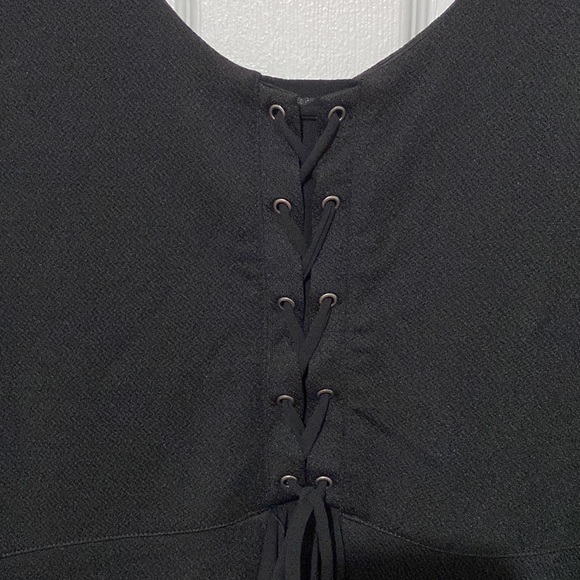 Forever 21 A Line Black Dress with Lace Up Back Plus Size 3x - Picture 3 of 5